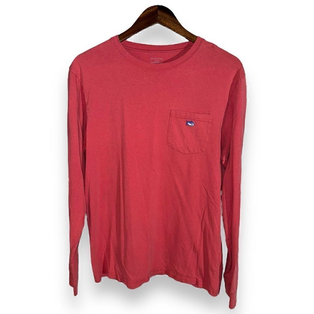 Salmon Southern Tide Skipjack L/S T-Shirt Size M